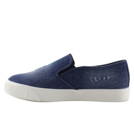 Džínové slip-on tenisky K-89 D. modré námořnická modř 2