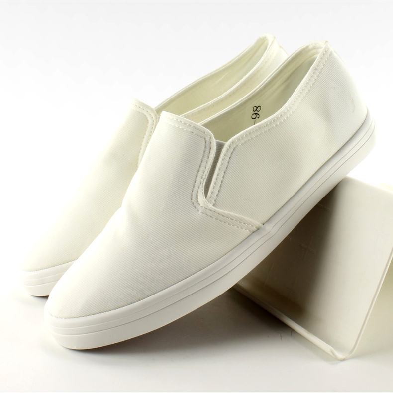 Materiál slip-on tenisky 1-98 White bílý 1 Materiál slip-on tenisky 1-98 White bílý 1