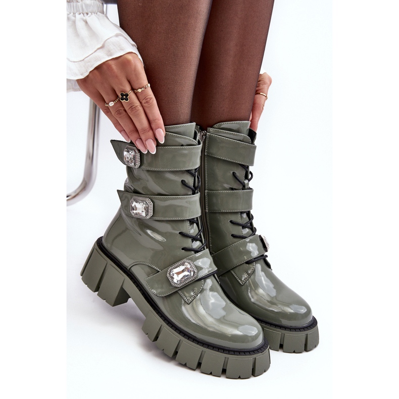 Dámské pracovní boty Patent Green S.Barski MR870-61 zelený 1
