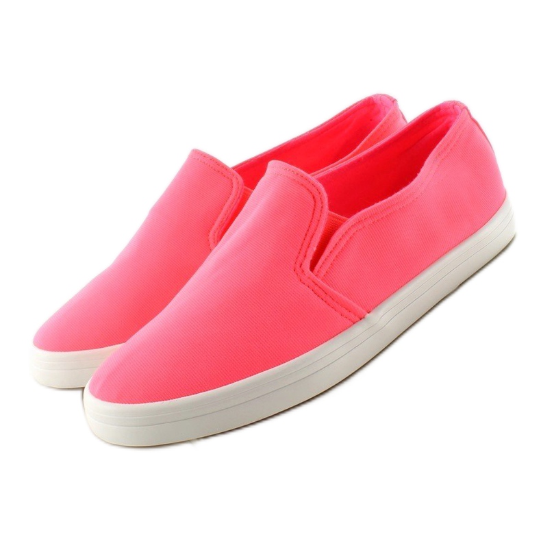 Materiál slip-on tenisky 1-98 ROSE- Červená růžový 1