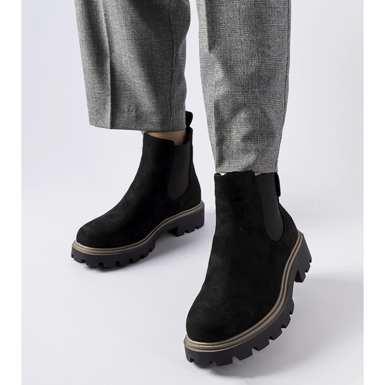 Černé zateplené holínky Big Star MM274372 černá 1