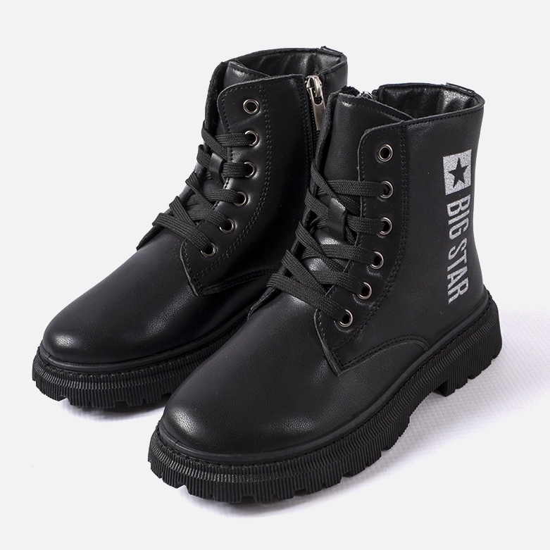 Černé zateplené holínky Big Star MM374152 černý 1