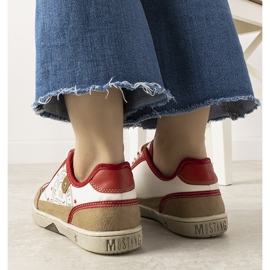 Dámské bílé a červené tenisky Esta bílý 1