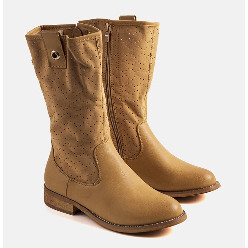 Dětské kozačky Zulik hnědé hnědý 1