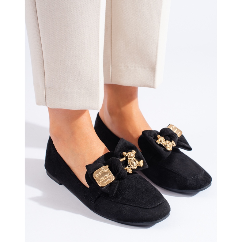 Dámské černé semišové mokasíny Shelovet černá 1