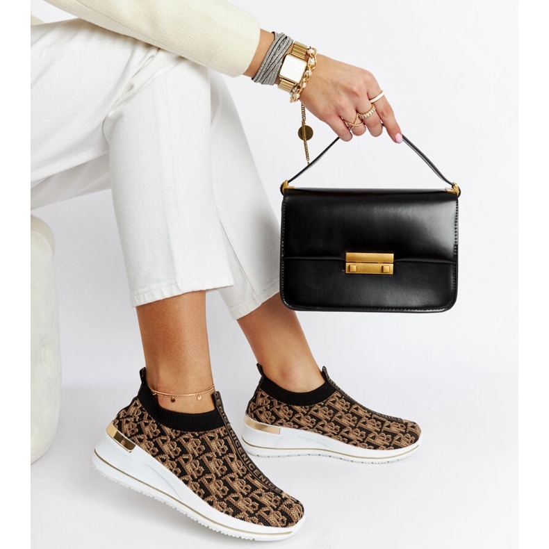 Černohnědé boty Slip On Tartano černý 1