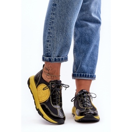 Dámská kožená sportovní obuv Maciejka 06295-01 Černo-žlutá černá 2 Dámská kožená sportovní obuv Maciejka 06295-01 Černo-žlutá černá 2