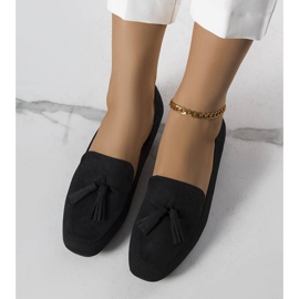 PA1 Černé balerínky Cillian z ekologického semiše černá 1