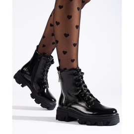 TRENDI Pracovníci s ozdobným zipem černý 1