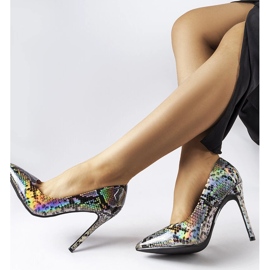 Ella stříbrné lakované podpatky stříbro 1