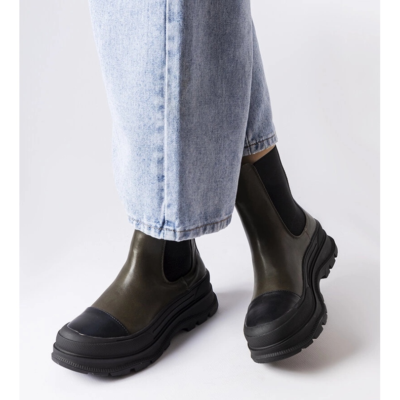 Zelené boty na platformě od Bellucci zelený 2