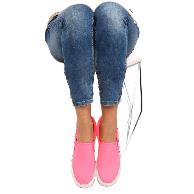 Slipy na dvojité podrážce GF-41 Fluorescent Red růžový 1