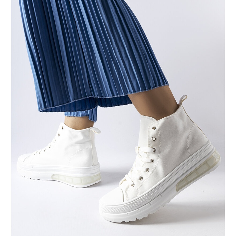 Inna Bílé vysoké tenisky od Quiet bílý 1