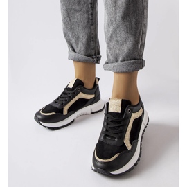 Inna Černé tenisky s třpytivým zdobením od Busso černá 1