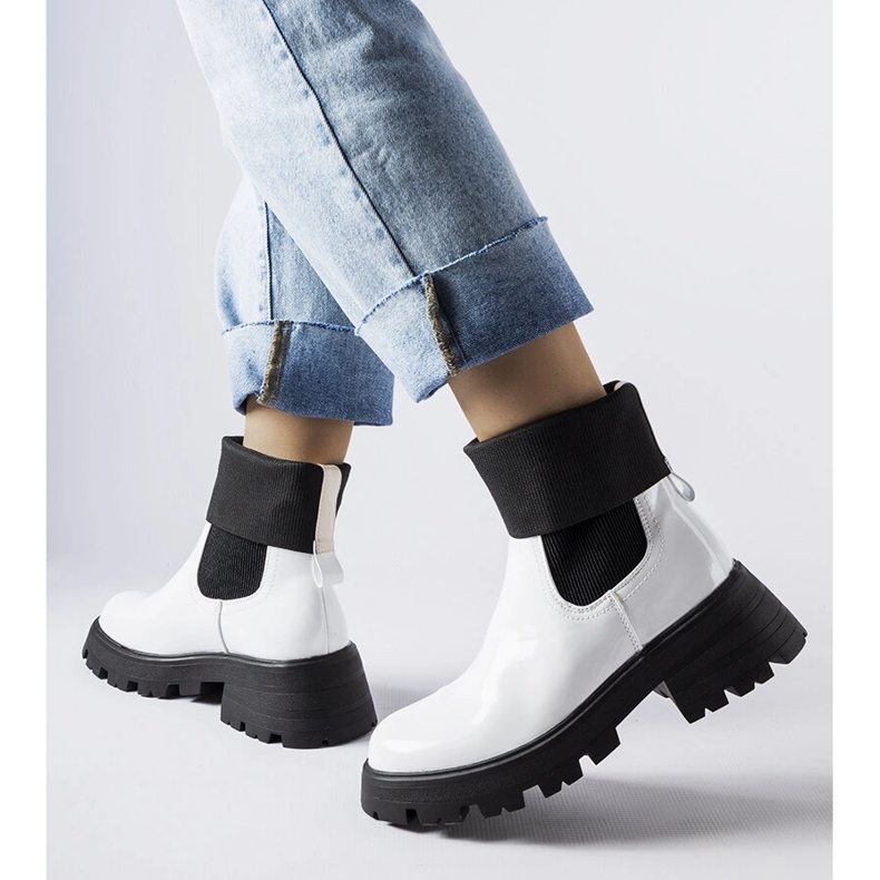 Bílé nazouvací pracovní boty Breolungi bílý 1