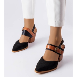 Černé lodičky na jehlách Hardouin černý 1