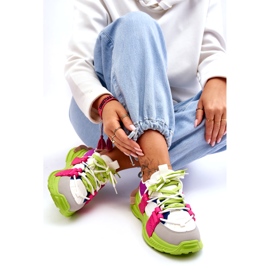 Seastar Dámská módní šněrovací sportovní obuv, zeleno-růžová vícebarevný 3