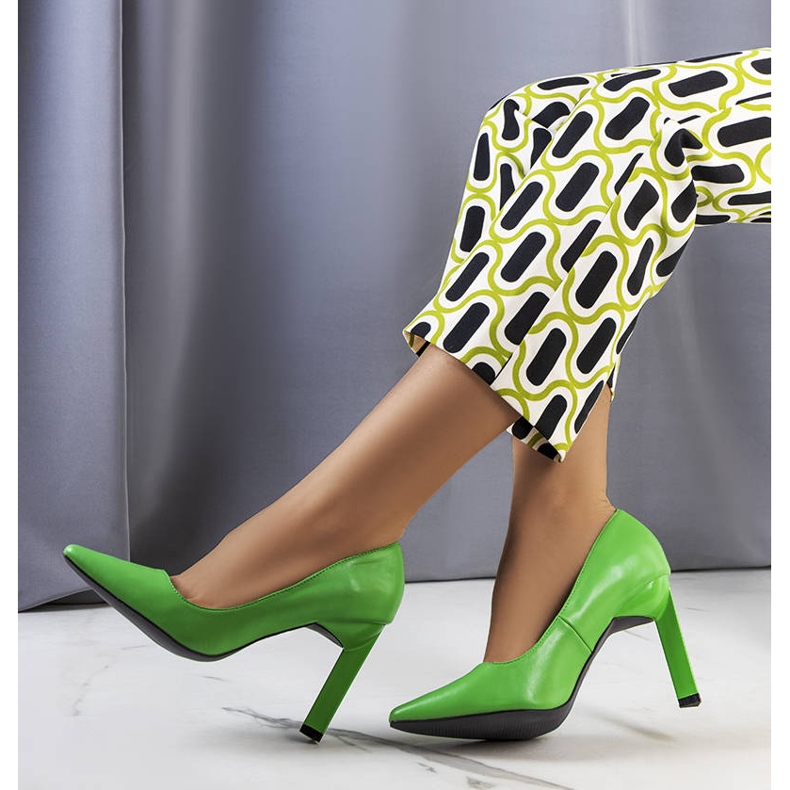 PA1 Zelené vysoké podpatky Kilda zelená 1