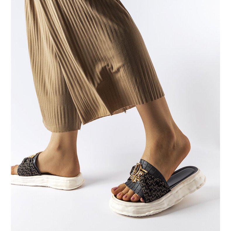 Černé gumové ozdobné skluzavky od Bérarda černá 1