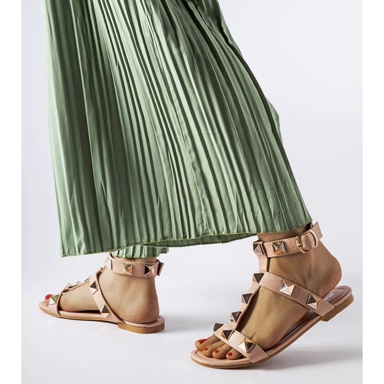 Inna Růžové sandály s cvočky Ignazio růžový 1