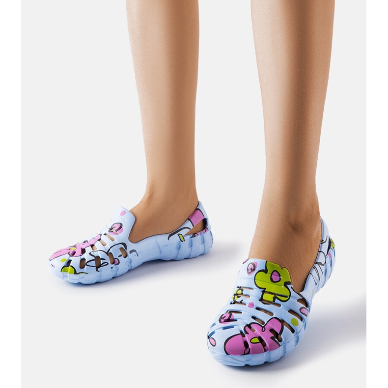 Modré gumové jezdce se vzorem Finley modrý 1