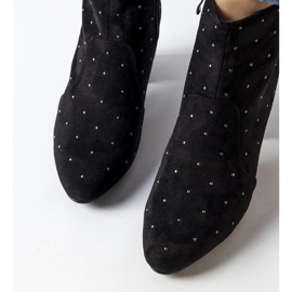 Suvi semišové černé boty s kamínky černý 2