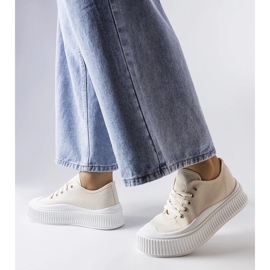 Béžové tenisky s robustní podrážkou od Wallace béžový 1