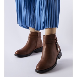 Hnědé ploché kozačky značky Monteforte hnědý 1 Hnědé ploché kozačky značky Monteforte hnědý 1