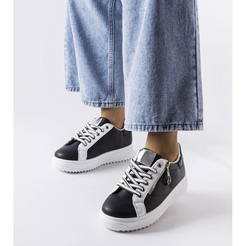 Inna Černé tenisky na platformě Romola černá 1