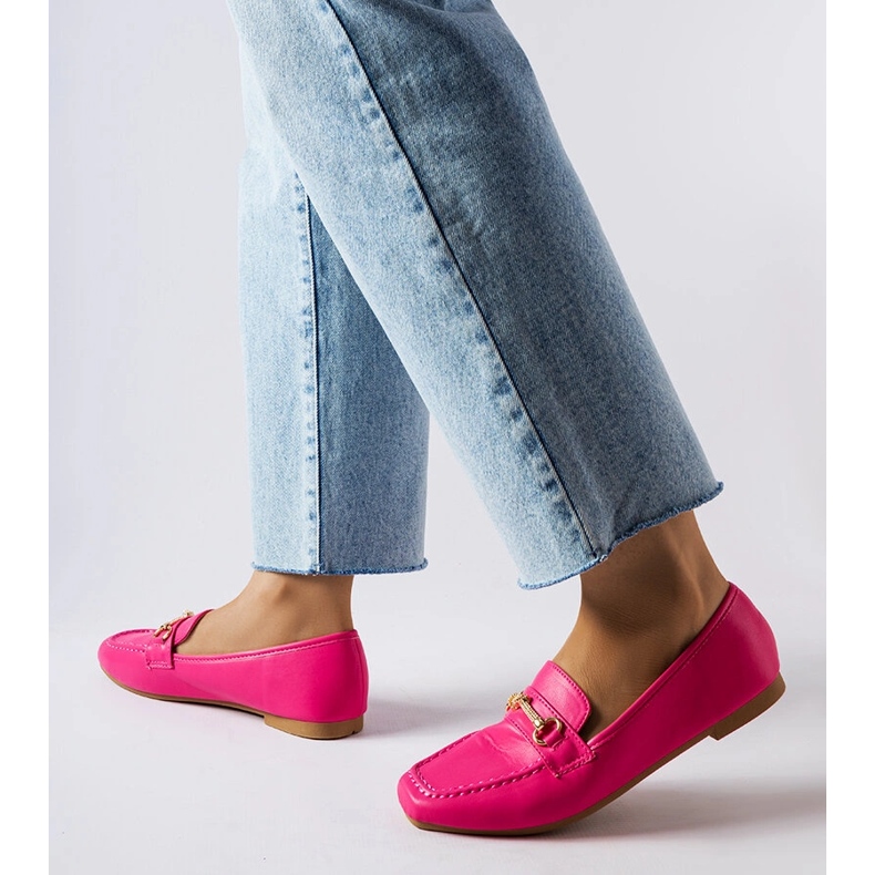 Růžové ozdobné mokasíny od Docherty růžový 1