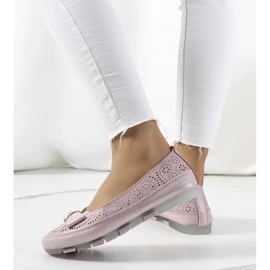 Růžové kožené mokasíny Catania růžový 1