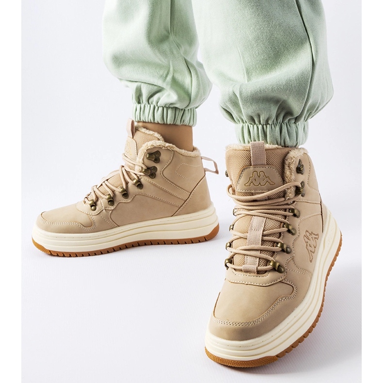 Béžové zateplené boty Kappa 243364 Tobin béžový 1