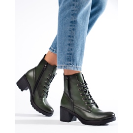 W. Potocki Dámské kotníkové boty, zelené, Potocki zelená 1 W. Potocki Dámské kotníkové boty, zelené, Potocki zelená 1