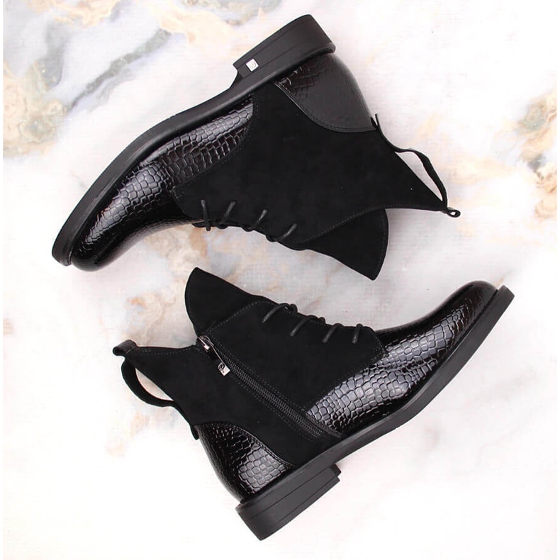 Černé zateplené boty Crocodile pro ženy Potocki černá 1 Černé zateplené boty Crocodile pro ženy Potocki černá 1