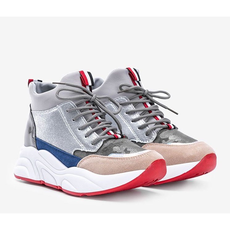 Šedé tenisky na silné podrážce Cassadi šedá 1