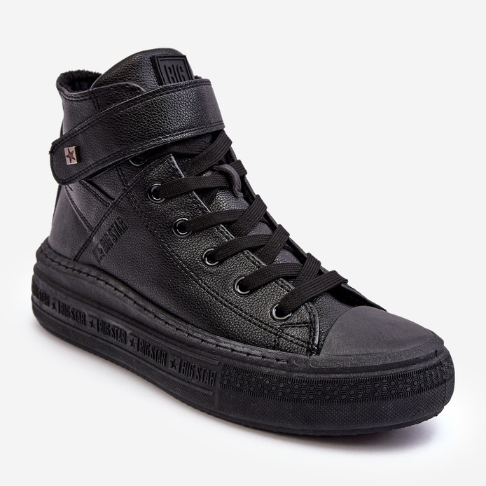 Dámské zateplené tenisky na platformě Big Star Black MM274008 černý 1