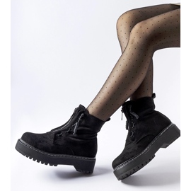 Černé kotníkové boty Doganella se zipem černá 1 Černé kotníkové boty Doganella se zipem černá 1