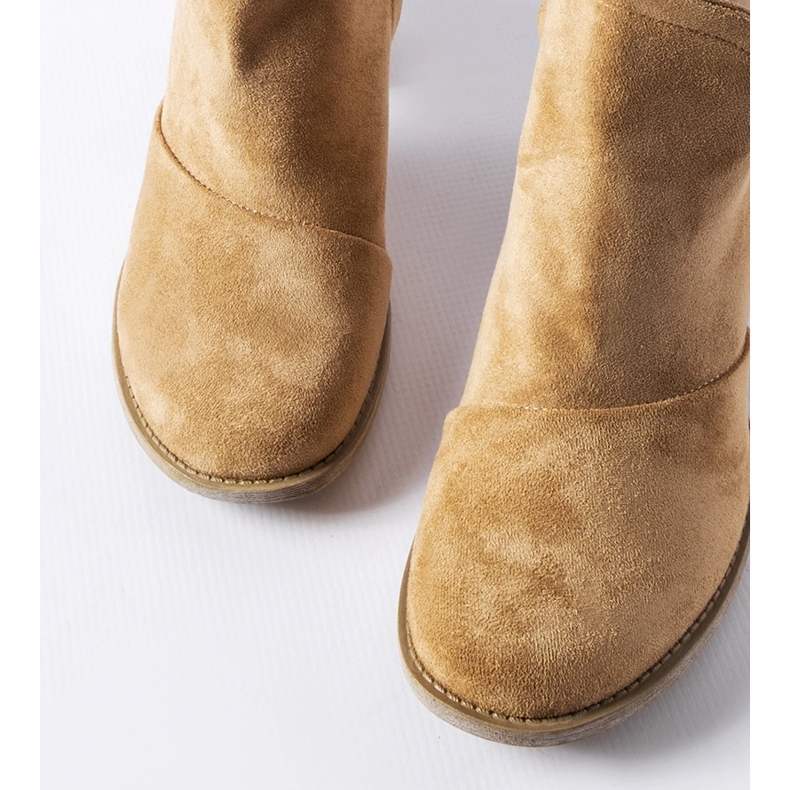 Béžové kotníkové boty s průstřihy Artemisia béžový 1