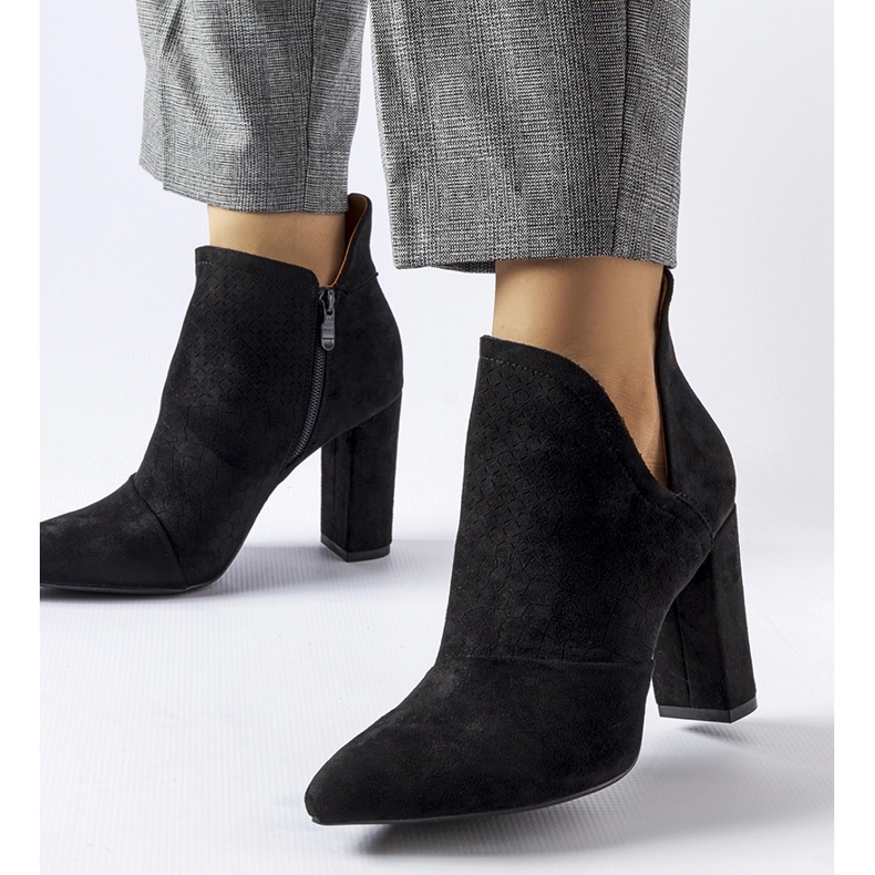 Černé elegantní kotníkové boty Willow černý 1