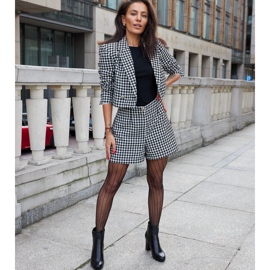 Černé kotníkové boty na vysokém podpatku s ozdobným páskem Creil černá 1