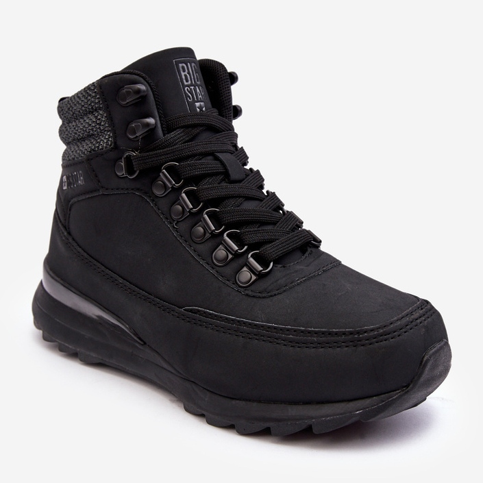 Trapper Šněrovací trekingové boty Black Big Star MM274677 černý 1