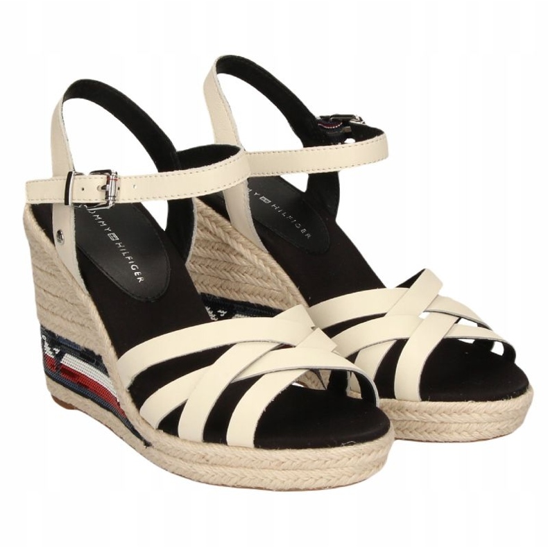 Sandály Tommy Hilfiger High Wedge FW0FW04843 béžový 1