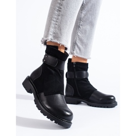 SHELOVET Dámské černé kabelky s přezkou černá 1