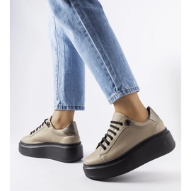 Béžové brogues LS5379 Taupe béžový 2