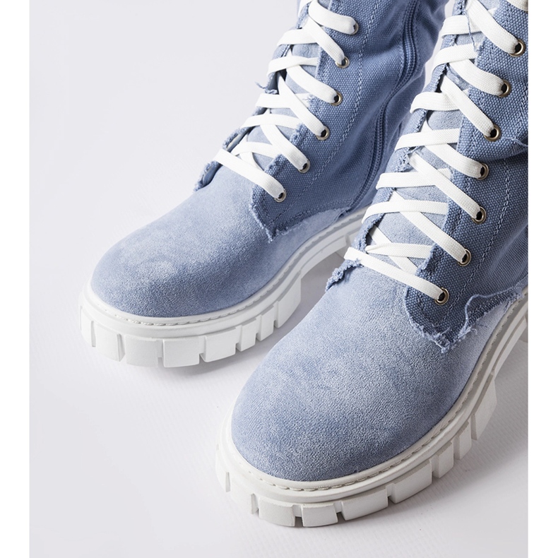 Modré boty Palmer zateplené látkou modrý 1