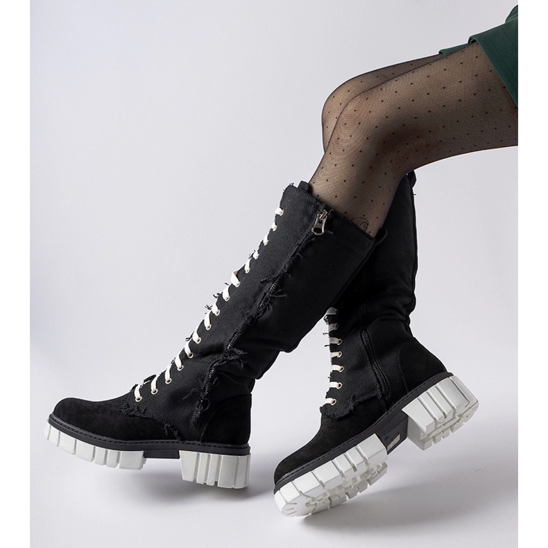 Černé boty Palmer zateplené látkou černá 1 Černé boty Palmer zateplené látkou černá 1