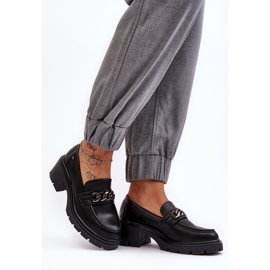 WS1 Kožené dámské boty na nízkém podpatku Black Blimma černá 2