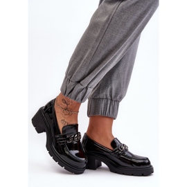 WS1 Dámské lakované boty na nízkém podpatku Black Blimma černá 2 WS1 Dámské lakované boty na nízkém podpatku Black Blimma černá 2