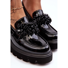 WS1 Dámské lakované boty s ozdobou černá Renesma 4