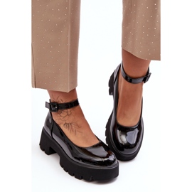 WS1 Dámské lakované boty s nízkým podpatkem a přezkou, černé od Owena černá 1 WS1 Dámské lakované boty s nízkým podpatkem a přezkou, černé od Owena černá 1